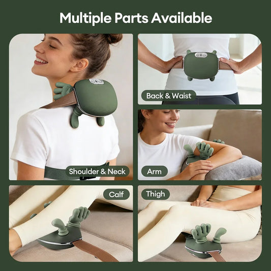 4D Wireless Neck & Shoulder Massager – Deep Tissue Pain Relief & Relaxation Anywhere