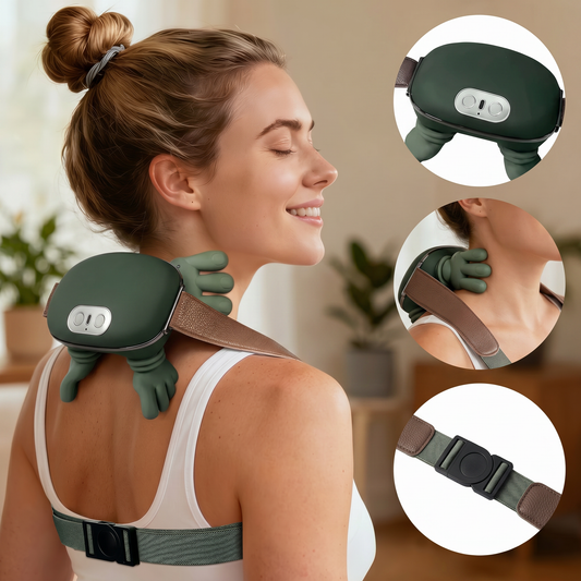 4D Wireless Neck & Shoulder Massager – Deep Tissue Pain Relief & Relaxation Anywhere