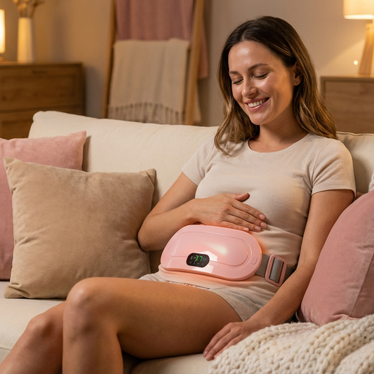 Heating/Massaging menstrual pain relief belt