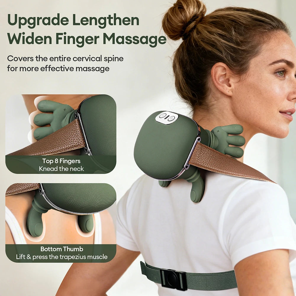 4D Wireless Neck & Shoulder Massager – Deep Tissue Pain Relief & Relaxation Anywhere