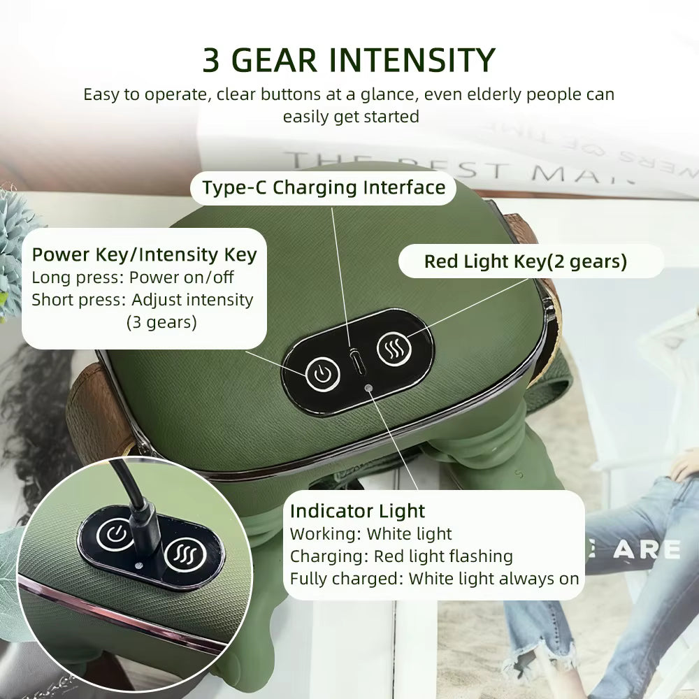 4D Wireless Neck & Shoulder Massager – Deep Tissue Pain Relief & Relaxation Anywhere