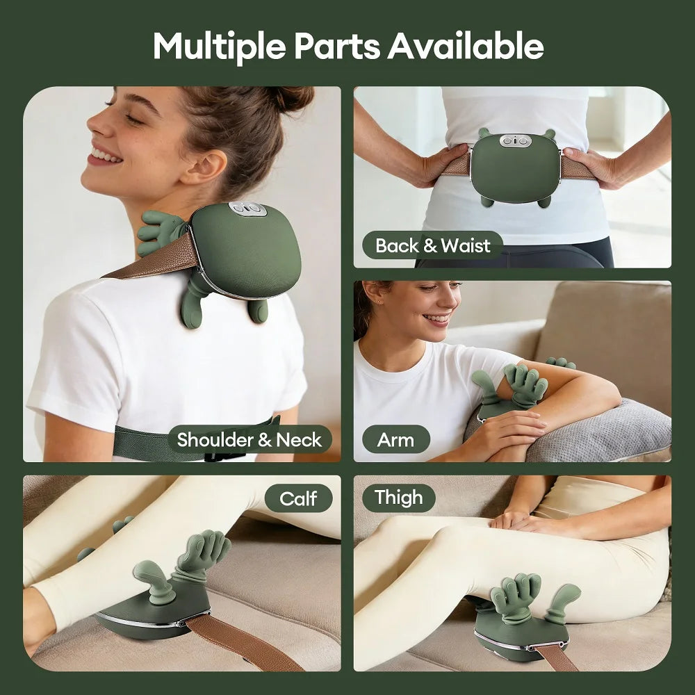 4D Wireless Neck & Shoulder Massager – Deep Tissue Pain Relief & Relaxation Anywhere